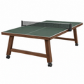 Tischtennistisch 274 x 152 x 76 cm Holz und Grün fahrbar