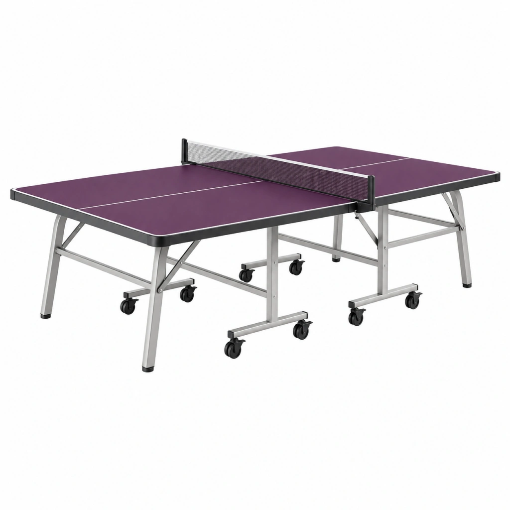Tischtennisplatte 274 x 152.5 cm Violett mit Metallgestell klappbar