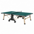 Tischtennisplatte 274 x 152 x 76 cm Grün mit Stahlgestell klappbar für Innenräume